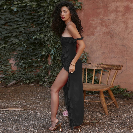 Sabrina - Vestido largo con volantes