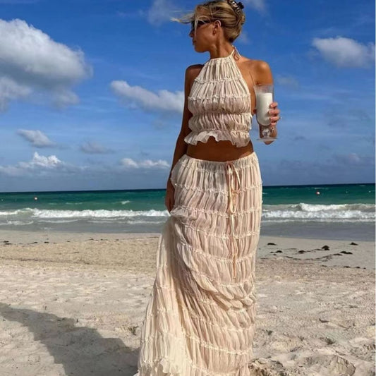 Dalma - Conjunto de playa de dos piezas fruncido