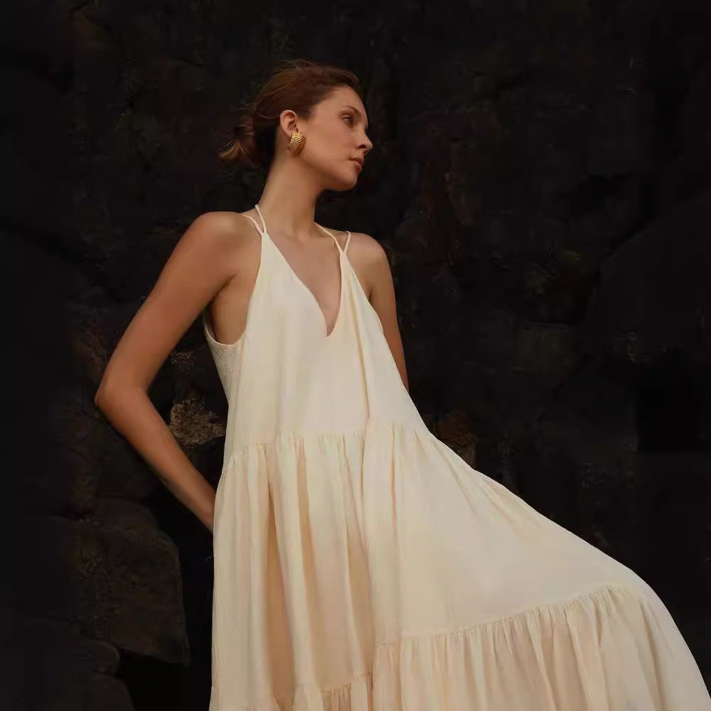 Hana - Vestido de playa marfil