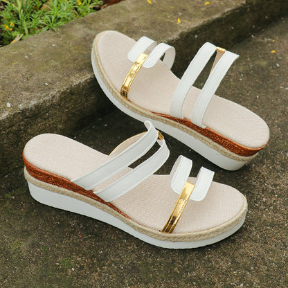 Mireya - Sandalias de cuña con plataforma