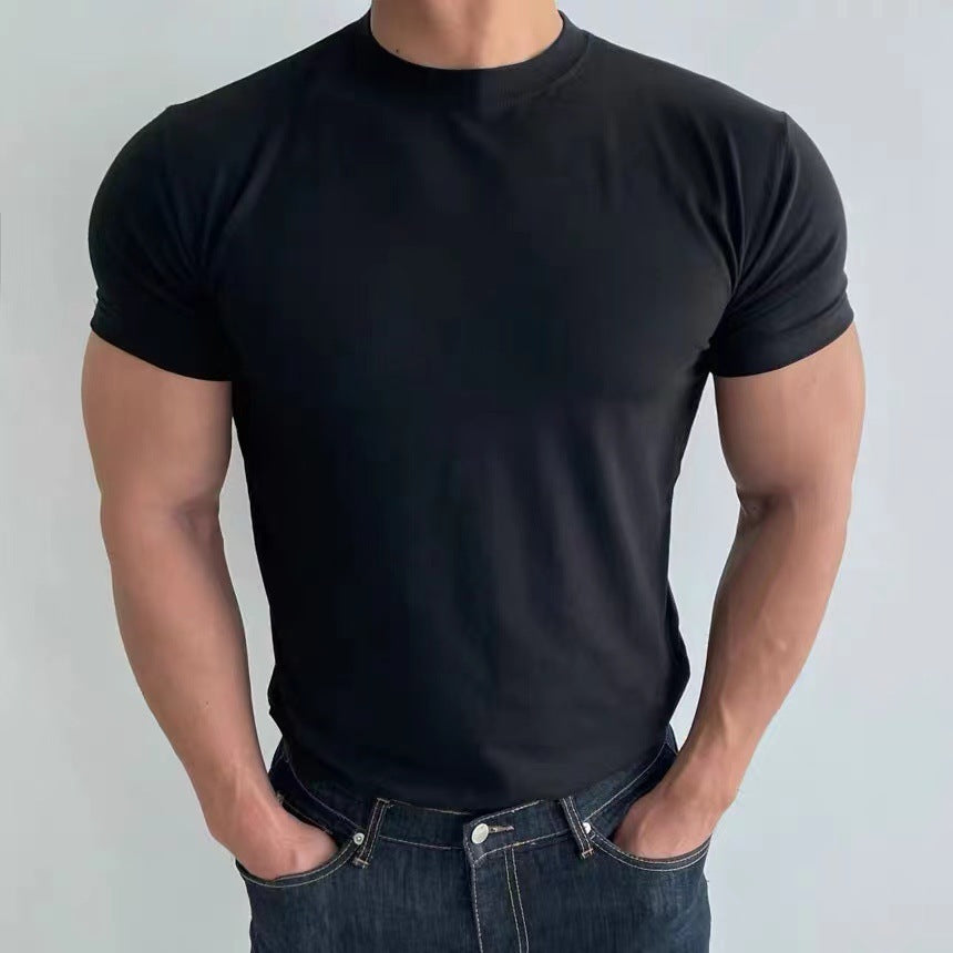 Leyf | Camiseta de hombre de ajuste slim, secado rápido y efecto estilizador de manga corta