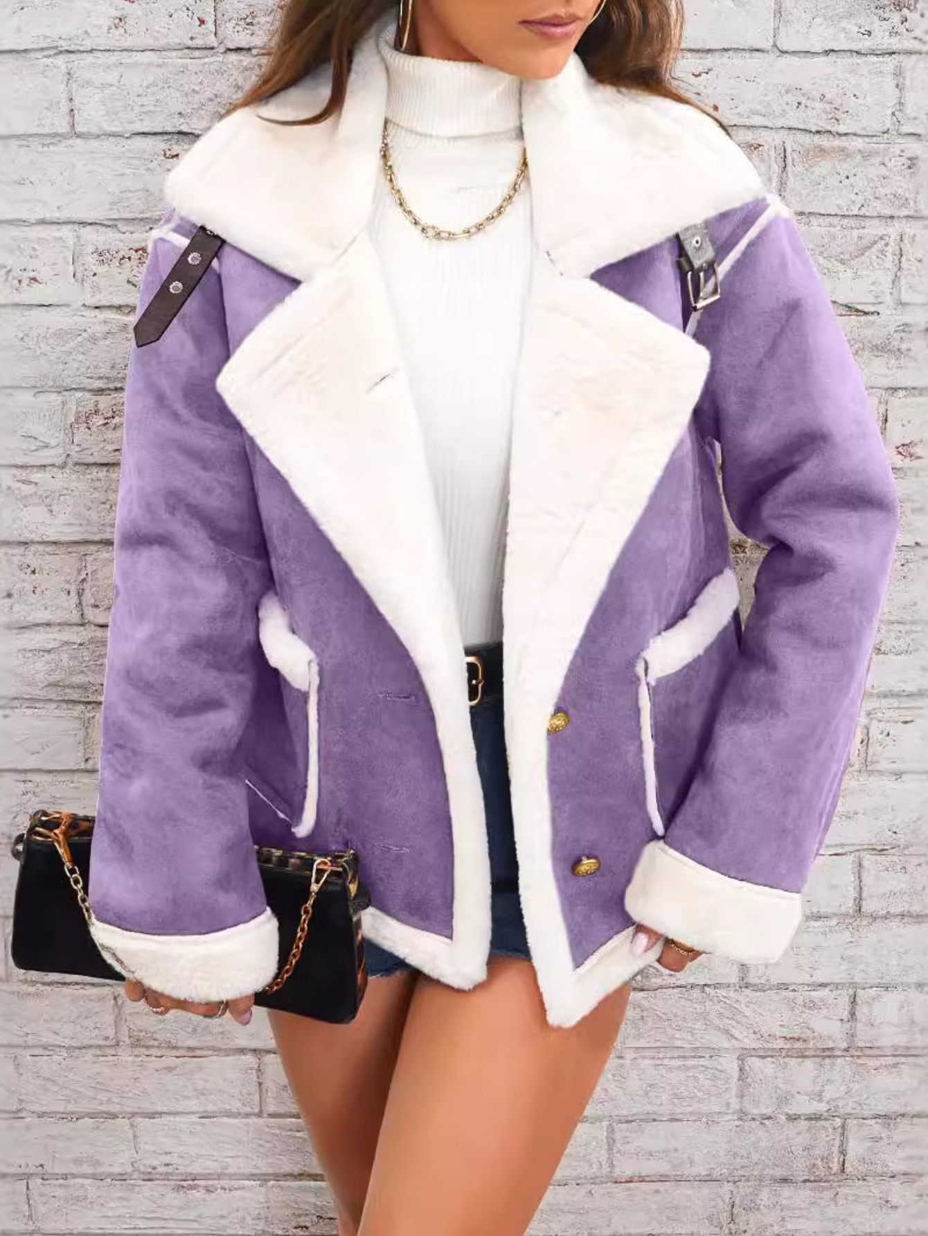 Isidora – Chaqueta de invierno con forro de borrego