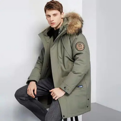 Rayce | Parka de invierno para hombre con capucha de pelo