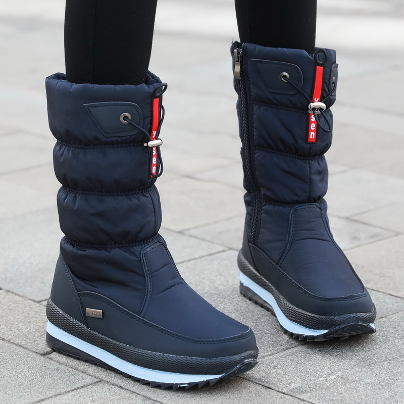 Aurora - Botas de nieve blancas impermeables para mujer modernas y cómodas