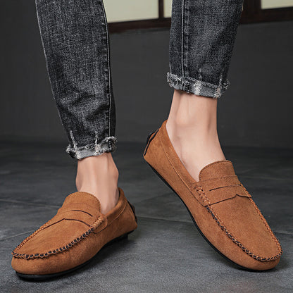 Marcos - Mocasines casuales de ante con costuras