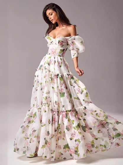 Camila - Maxi vestido largos con estampado floral