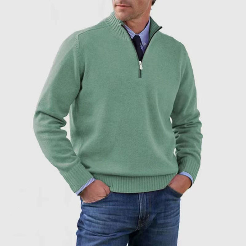 Daniel - Jersey de lana con media cremallera