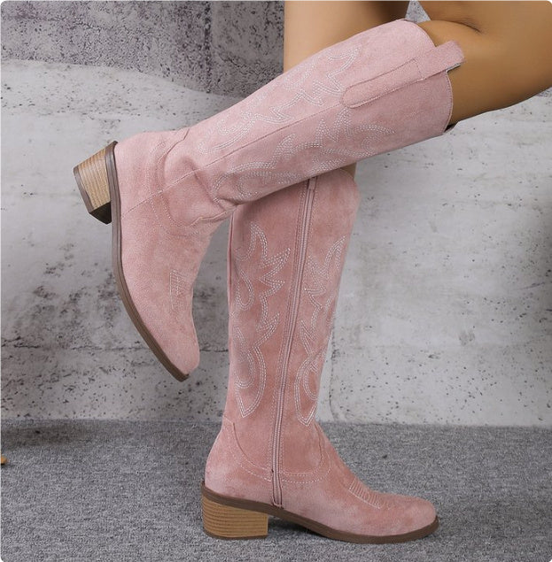 Lisondra - Botas altas vaqueras de ante