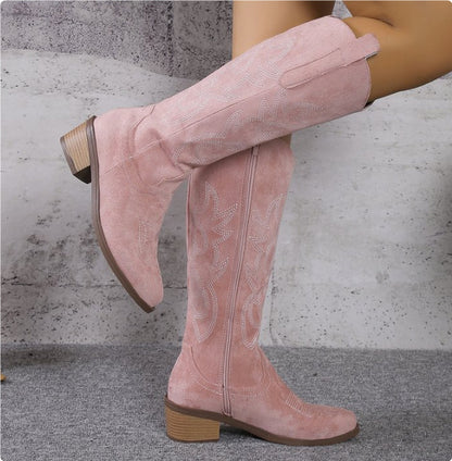 Lisondra - Botas altas vaqueras de ante