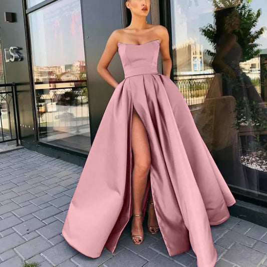 Chloe - Vestido de noche con abertura frontal