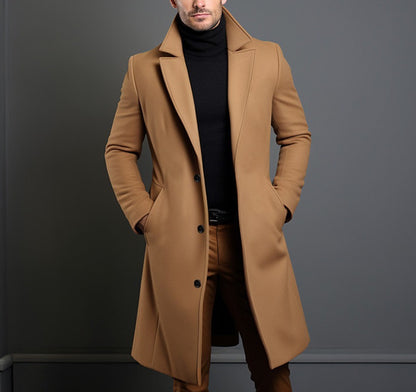 Rodrigo - Elegante abrigo largo de lana