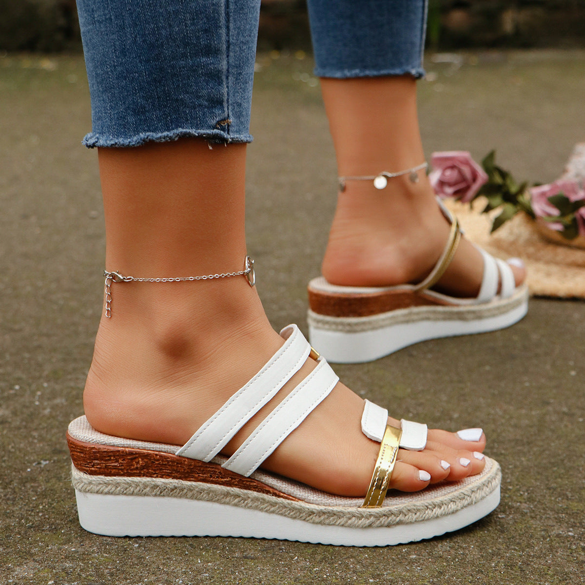 Mireya - Sandalias de cuña con plataforma