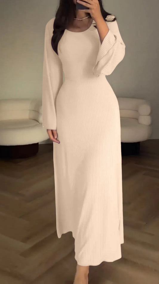 Arlette - Vestido midi de punto acanalado