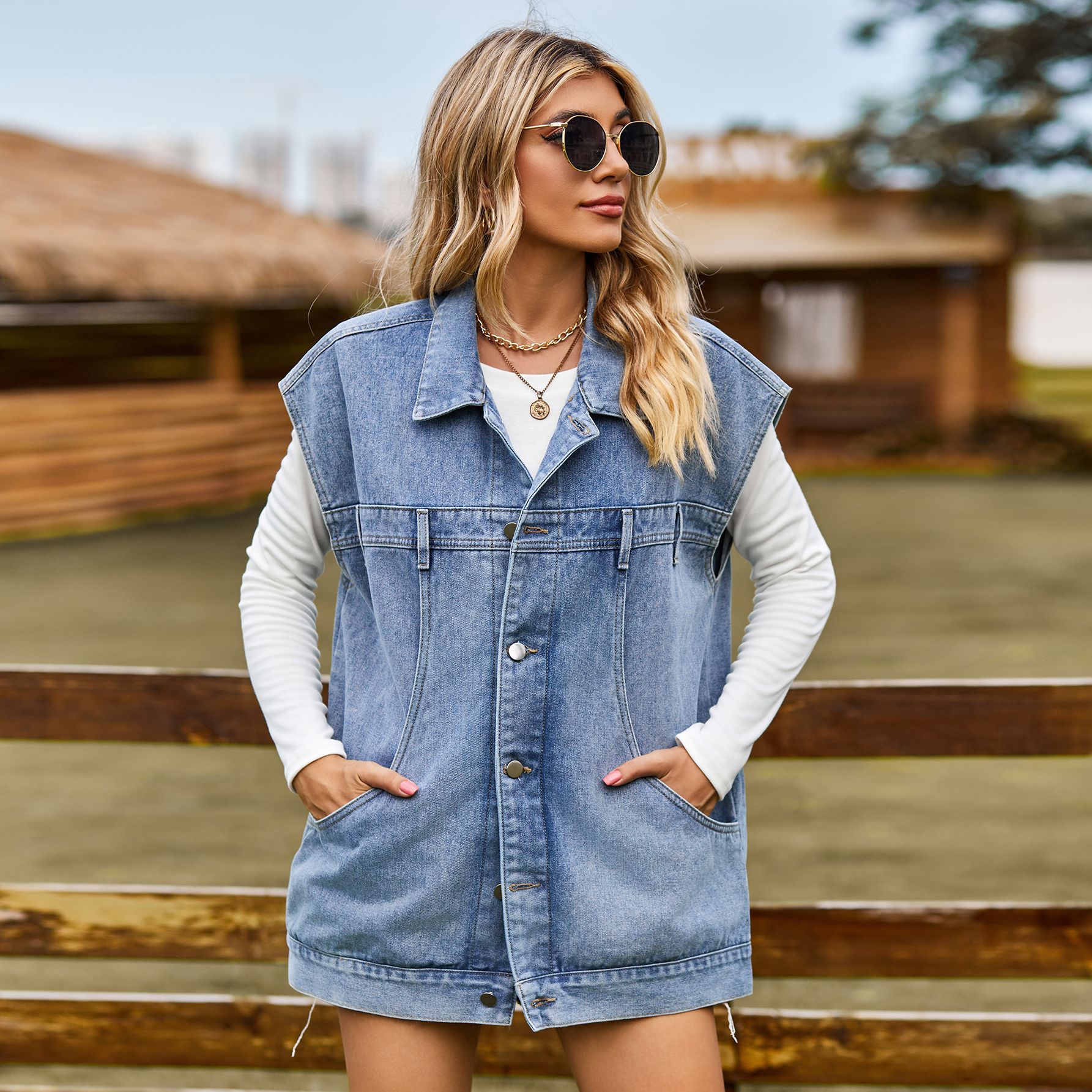Sabrina | Chaleco vaquero primaveral para mujer, elegante y cómodo