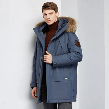 Rayce | Parka de invierno para hombre con capucha de pelo