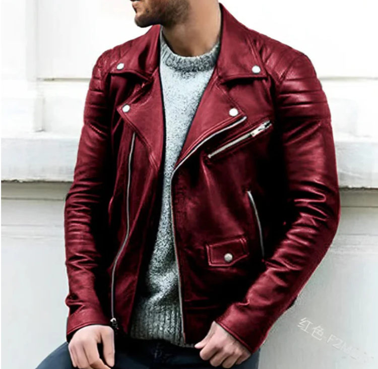 Diégo | Chaqueta de cuero para hombre, moderna, cálida y duradera