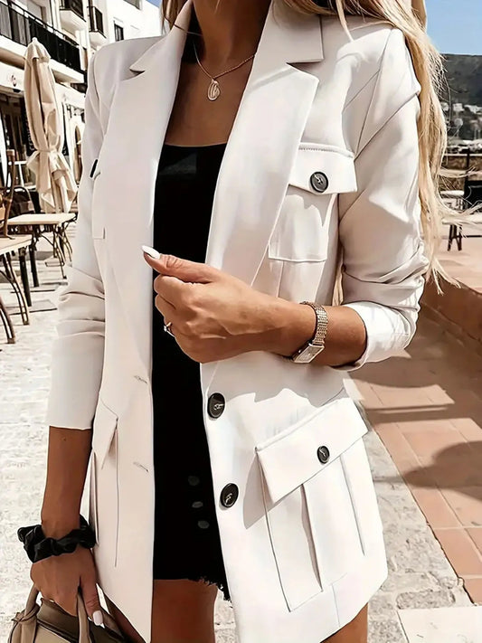 Camila – Blazer de mujer elegante con bolsillos y botones