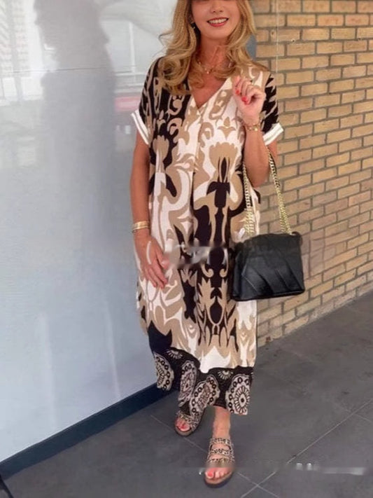 Carina - Vestido largo con estampado boho
