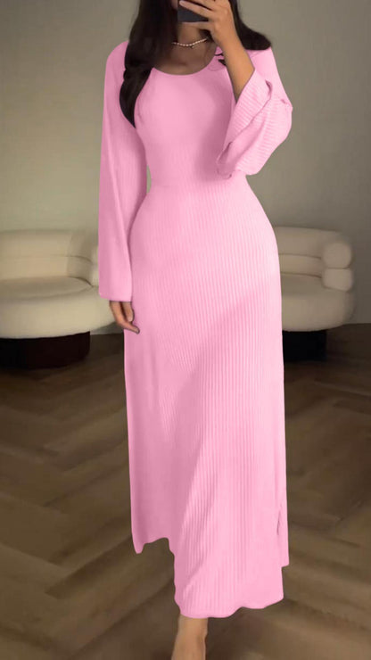 Arlette - Vestido midi de punto acanalado