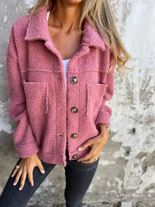 Camila – Teddy coat de invierno de lana de cordero para mujer