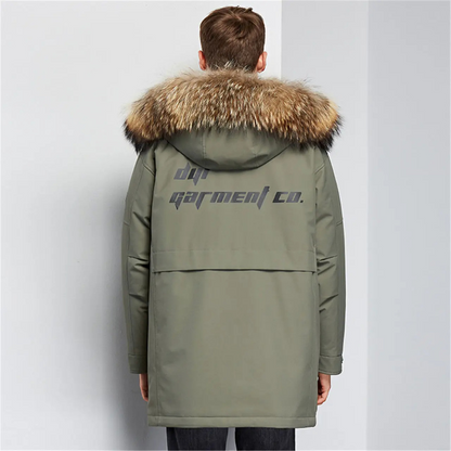 Rayce | Parka de invierno para hombre con capucha de pelo