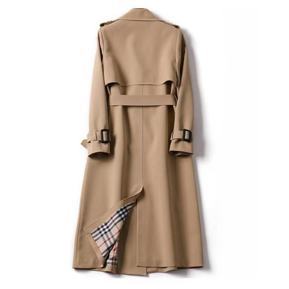 Beatriz - Trench coat de lana largo mujer con cinturón