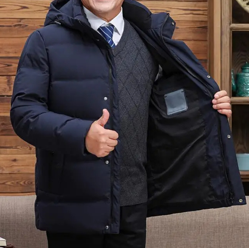 Emersyn | Chaqueta de plumón para hombres con capucha para personas mayores