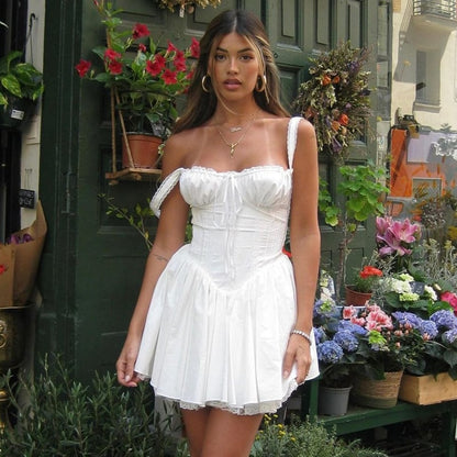 Amélie | Vestido francés con tirantes y cintura ajustada para primavera-verano