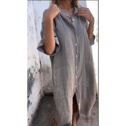 Laura - Vestido camisero midi suelto