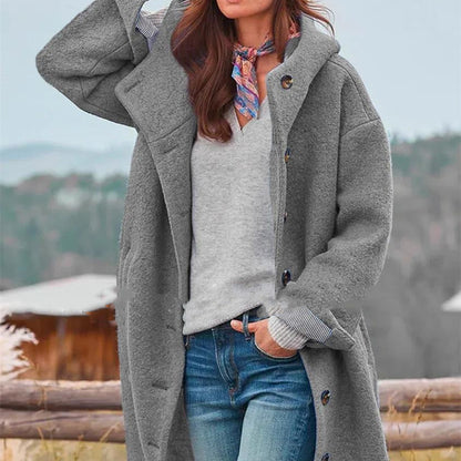 Brynleigh | Abrigo trench de tweed grueso de longitud media para mujer