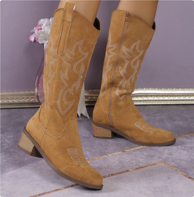 Lisondra - Botas altas vaqueras de ante