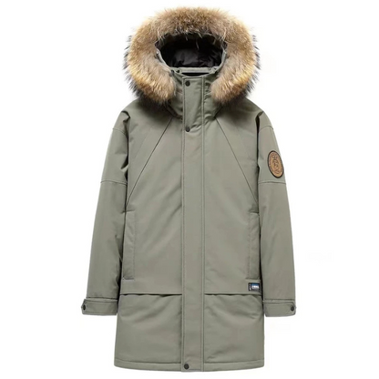 Rayce | Parka de invierno para hombre con capucha de pelo