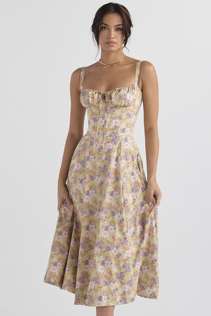 Hadalyn | Vestido floral con tirantes para mujer, diseño atemporal y moderno