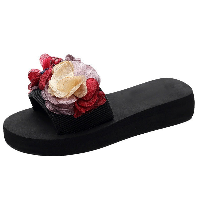 Mariana | Sandalias ligeras con estampado floral, antideslizantes y con costuras decorativas