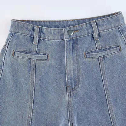 Lola - Pantalón vaquero mujer campana con detalles estrella