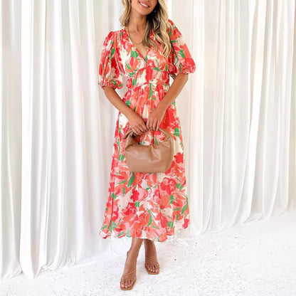 Olivia | Vestido bohemio floral estilo europeo y americano