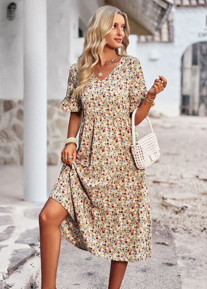 Seryne | Vestido elegante de mujer con escote en v