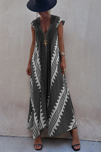 Ana | Vestido maxi estampado etnico elegante