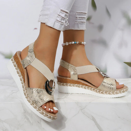 Mariela - Elegantes sandalias de cuña