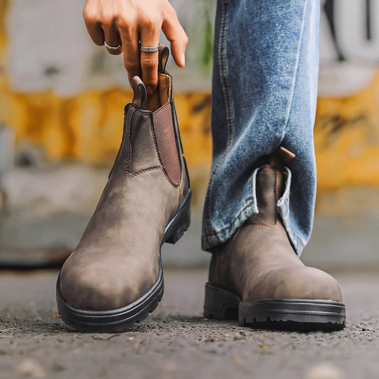 Álvaro - Botas de hombre tipo chelsea con suela robusta