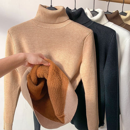 Katelyn - Jersey de cuello alto con forro de lana y poliéster