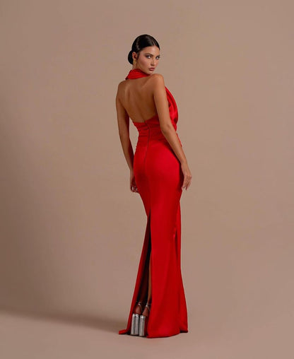 Valeria – Vestido Largo de Gala con Escote Drapeado