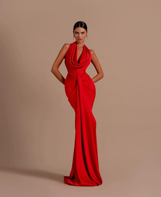 Valeria – Vestido Largo de Gala con Escote Drapeado