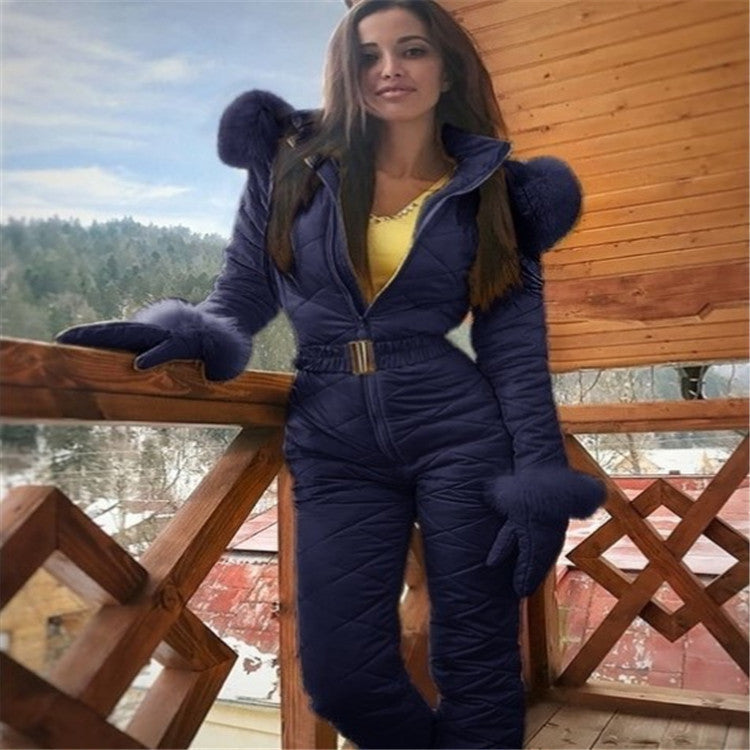 Anna - Mono acolchado de invierno con detalles de pelo sintético.