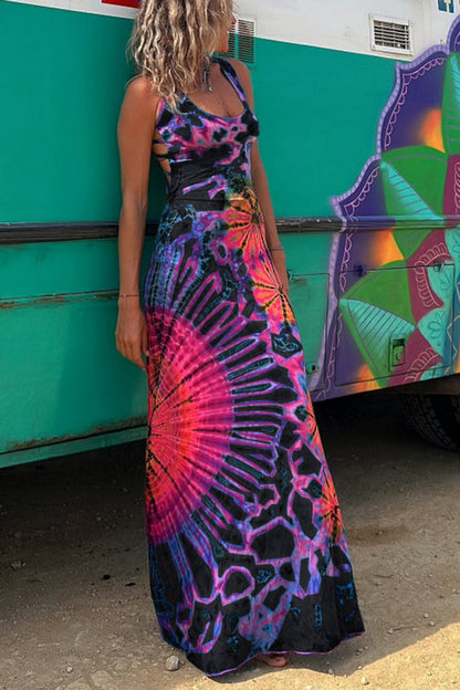 Elena | Vestido maxi tie-dye glamoroso