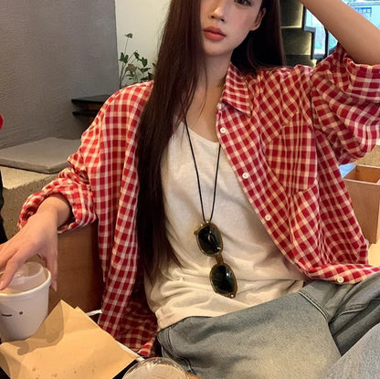 Leila - Camisa oversize a cuadros