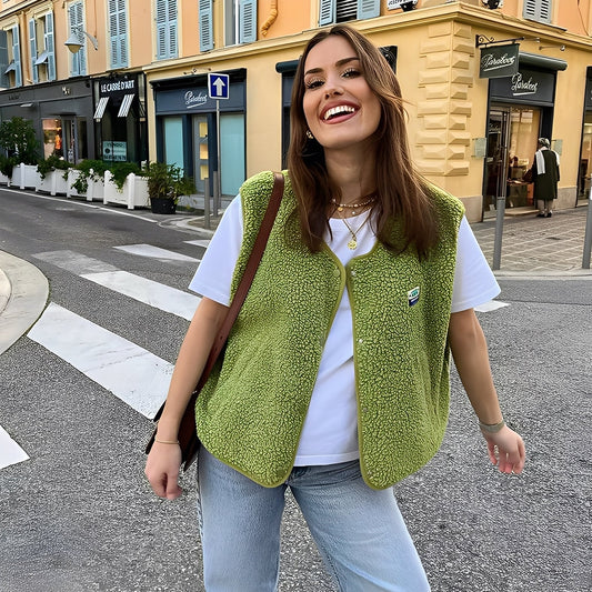 Ariana - Suéter oversize casual para mujer con cuello redondo