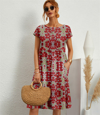 Linda - Vestido midi floral informal