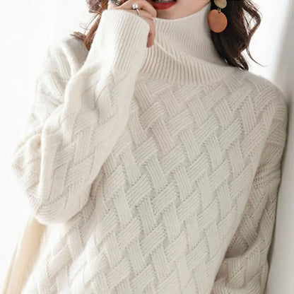 Elisa - Suéter de cashmere cuello alto mujer
