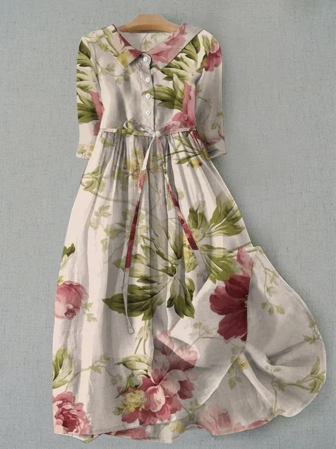 Nyress | Vestido midi de estampado floral en tonos pastel